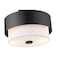 Z-Lite Counterpoint Semi Flush Mount, 2-Light, 13 In.W x 10.75 In.H, Matte Black/White 495SF13-MB - alternate 3